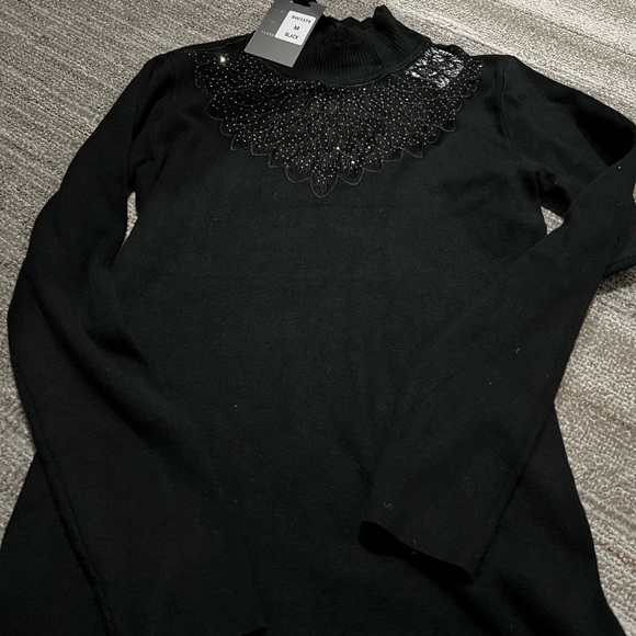 Black embellished sweater - Picture 3 of 4